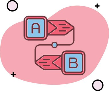 Vektör Sevgililer Günü simgesi, vektör, illüstrasyon, aşk ve romantik işaret
