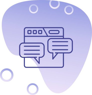 Konuş. Web simgesi basit illüstrasyon