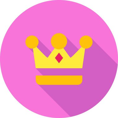 Taç vektör simgesi. düz biçim tasarımı