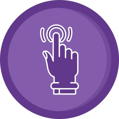 Benzersiz dokunmatik parmak vektör simgesi