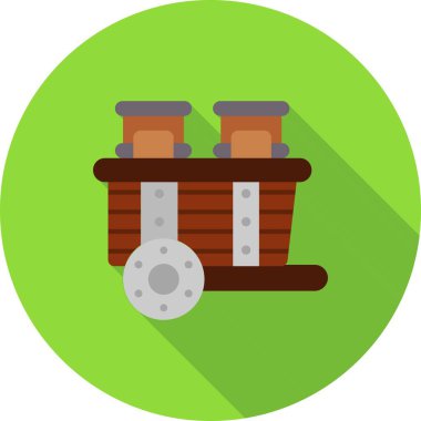 Bir varil simgesinin vektör illüstrasyonu