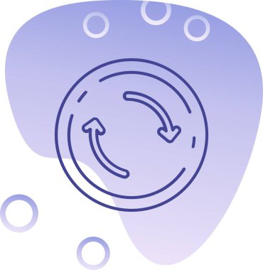 Bir dairenin mavi ve beyaz arkaplanının vektör çizimi