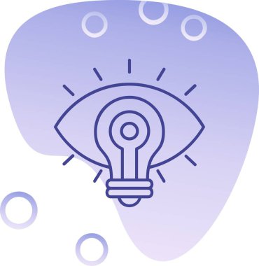 Ampul simgesi vektör illüstrasyonlu göz