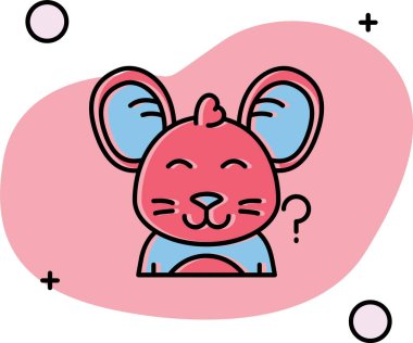 Aşık sevimli çizgi film tavşanı. Kalbi olan bir tavşanın el çizimi. vektör