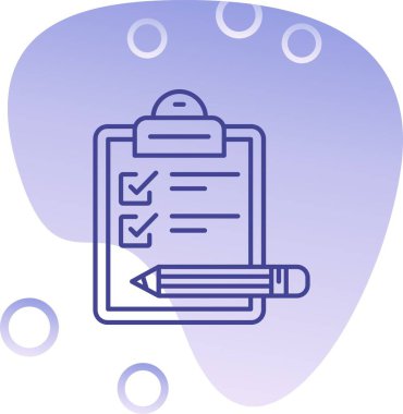 Kontrol listesi simgesi. vektör illüstrasyonu