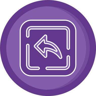 vektör sol ok simgesi