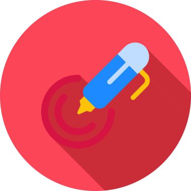 Kalem düz simge vektör çizim