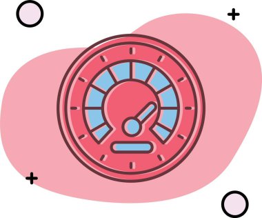 vektör saat simgesi, basit tasarım