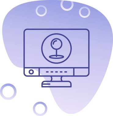 basit web simgesine sahip bilgisayar faresi, elektronik aygıtın vektör illüstrasyonu