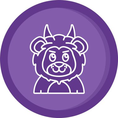 Vektör panda simgesi, vektör illüstrasyonu