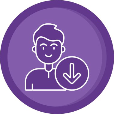 İnsan simgesinin vektör illüstrasyonu