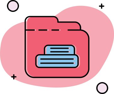 Yürekli torba vektör simgesi