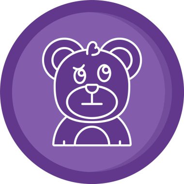 benzersiz ayıcık vektör çizgisi simgesi