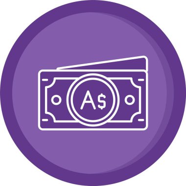 Dolar işareti simgesi, vektör çizimi