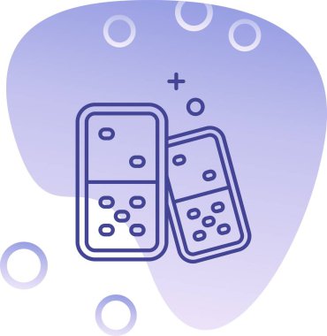 iki zar simgesi, vektör illüstrasyonu basit tasarım