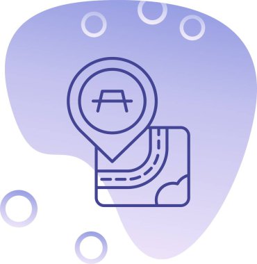 araba haritası gps simgesi - taslak biçimi