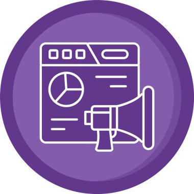 Konuşmacı. Web simgesi vektör illüstrasyonu