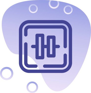 Mavi ve beyaz bir ikonun vektör illüstrasyonu