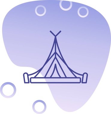 Bir çadırın vektör illüstrasyonu