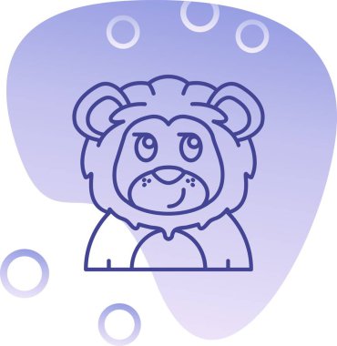 Balonlu bir çizgi film ayısının vektör çizimi