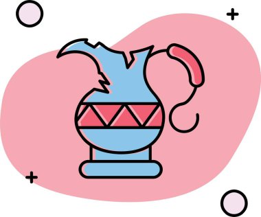 Sevgililer Günü tebrik kartı şablonu vektör çizimi