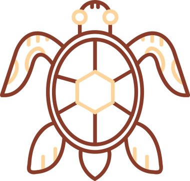 Kaplumbağa Ağı simgesi basit illüstrasyon