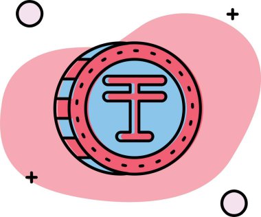 Bir kalp simgesinin vektör illüstrasyonu