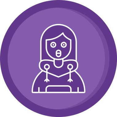 Kış vektör çizgisi simgesindeki eşsiz çocuk