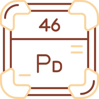 Periyodik tablodaki kimyasal elementlerin kimyasal yapısı, vektör illüstrasyonu
