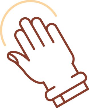 Beyaz arkaplan tutan bir elin vektör çizimi