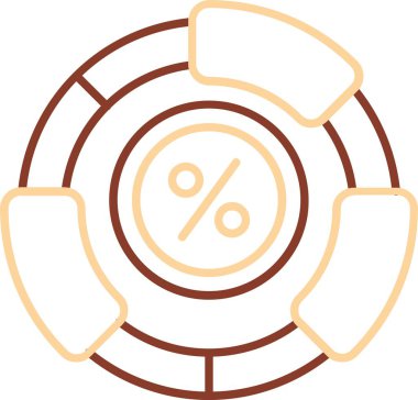 vektör pasta çizelgesi simgesi