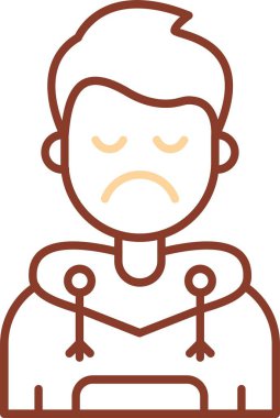 Eşarplı ve sakallı üzgün bir adam.