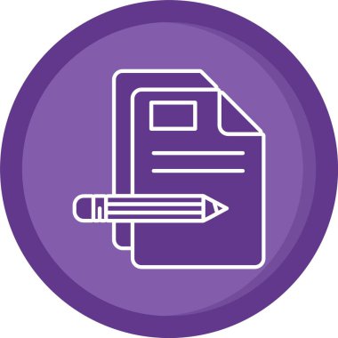 belge simgesi vektör illüstrasyonu