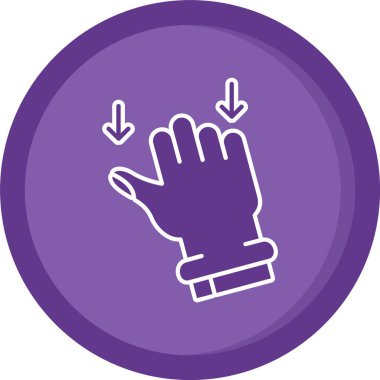 Benzersiz el eldiveni vektör simgesi