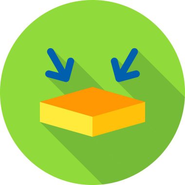 kutu düz vektör simgesi. g