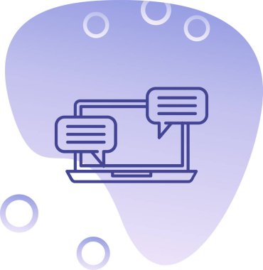 Sohbet balonları ikonu. Web için basit balon vektör simgeleri çizimi