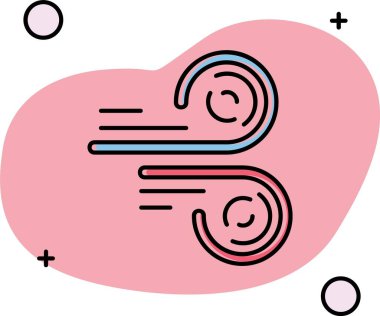 kalp ve balon ikonu. vektör illüstrasyonu