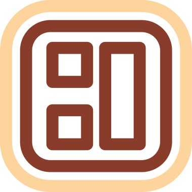 9 numaralı işaret vektör çizim şablonu