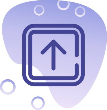 Mavi ve beyaz bir ikonun vektör illüstrasyonu