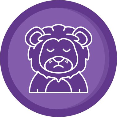 Şirin panda ikon vektör çizimi