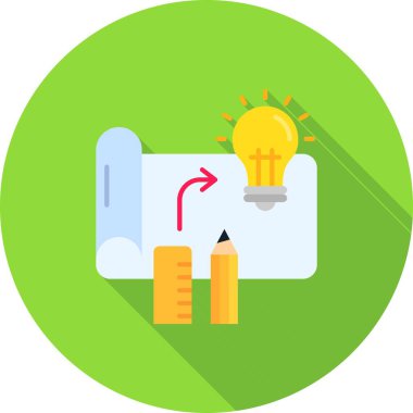 Yaratıcı bir fikir renkli vektör simgesi