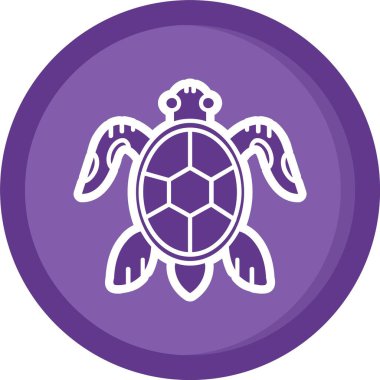 Eşsiz kaplumbağa vektör simgesi