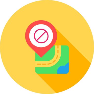 navigasyon konumu düz simge, vektör, illüstrasyon