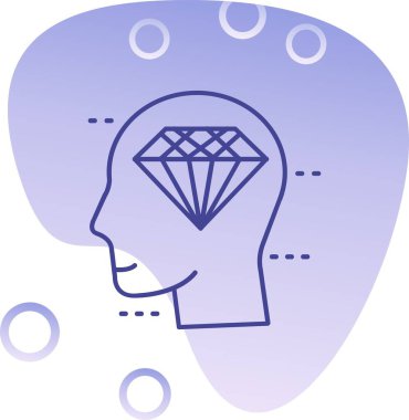 Beyaz arkaplanda izole edilmiş modayı takip eden elmas simgesi