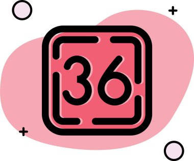 5 numara 3 işaret simgesi tasarım vektörü