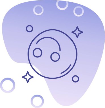 Şirin mavi arkaplanın vektör çizimi