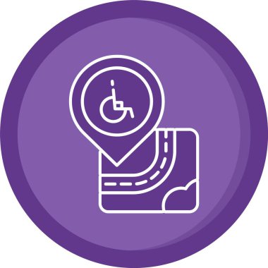 Kişisel ve ticari kullanım için tekerlekli sandalye vektör simgesi simgesi vektör çizimi..