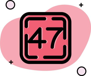 45 günlük vektör illüstrasyonu