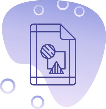 Mavi bir simgenin vektör illüstrasyonu