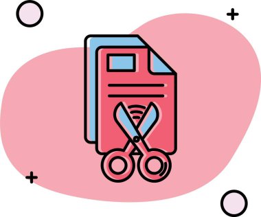 Kırmızı ve siyah simgenin vektör illüstrasyonu